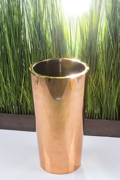 TUIT 33/61 chromowana miedziana donica z wkładem COPPER