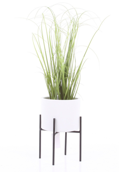 ERA 12/10 doniczka ceramiczna cylindryczna biała z połyskiem