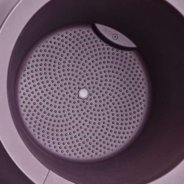 June Split Low 46/42 śliwkowa niska osłonka designerska vintage plum