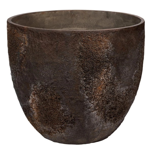 Jesslyn L 70/61 brązowa donica naturalna tekstura ostryga