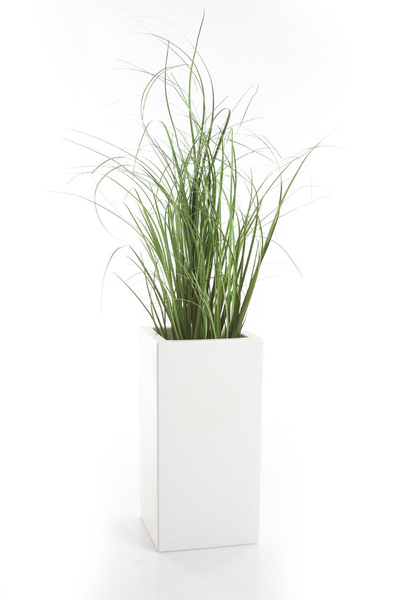 CUBO ALTO 14x14/28 doniczka wysoka biała VONDOM