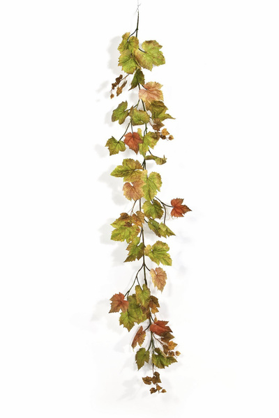 Sztuczne winogrono girlanda pnącze 180 cm 62 liście - barwy jesieni