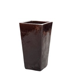 BROWN Kubis 33x33/60 donica wysoka betonowa brązowa lakierowana