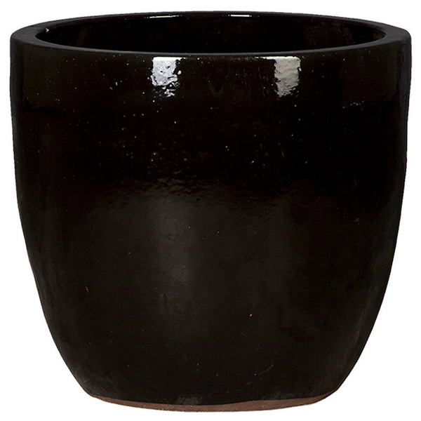 BLACK SHINY Couple 53/49 czarna lakierowna duża donica ceramiczna