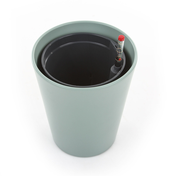 Zestaw do hydroponiki Leni 15/19 Vasa osłonka ceramiczna miętowa