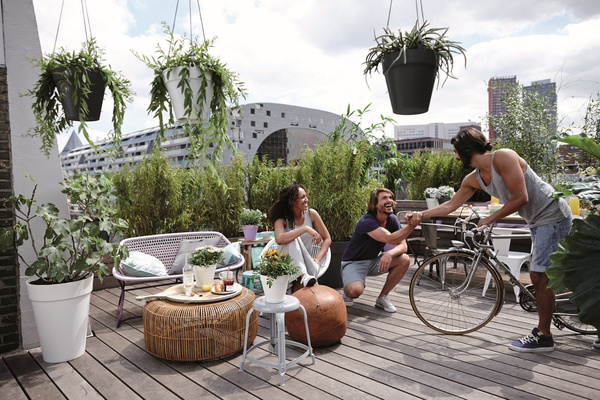 ELHO Loft Urban 20 grafitowa doniczka wisząca