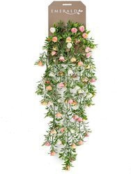 Sztuczna Róża pnącze 75 cm kwiaty kremowo-różowe