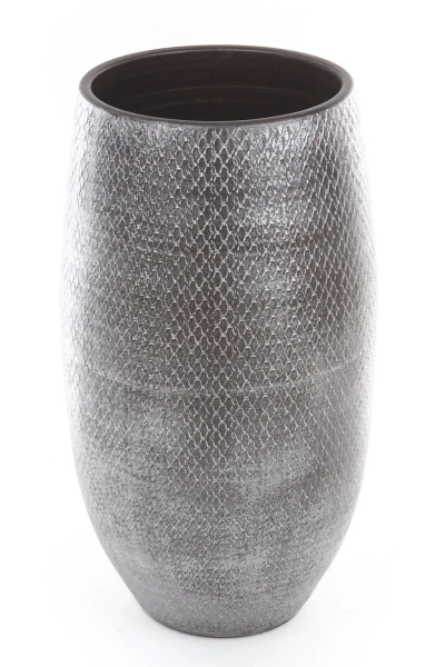 Madeira Vase 39/70 wysoka waza ceramiczna srebrno-szaro-brązowa