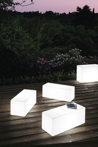 Ławka podświetlana KUBE 100x40/40 cm na zewnątrz