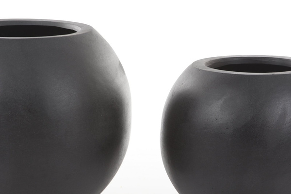 Beth S 31/25 naturalna czarna doniczka kulista