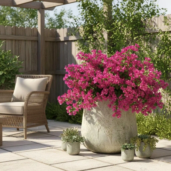 PAX M 46/46 kamienna donica do salonu cesarska biel