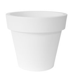 IKON 80/71 biała duża donica z rantem