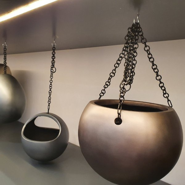 Gradient Hanging Basket 21/21 doniczka wisząca matowo szara koszyk