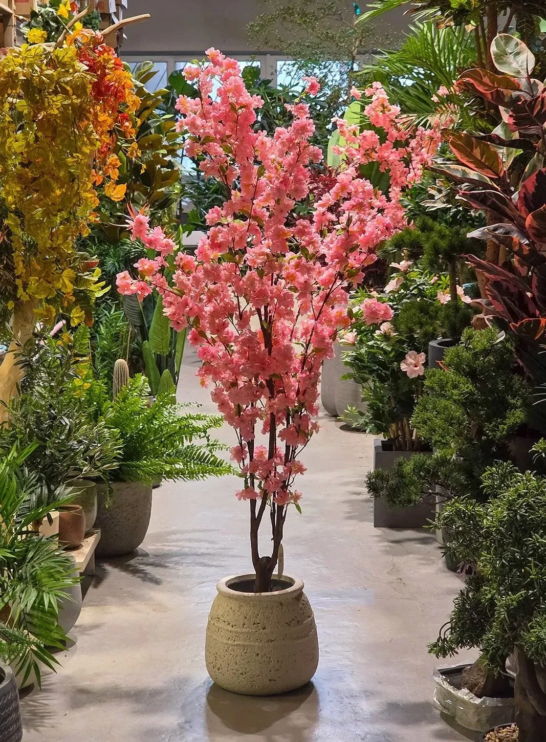 Sztuczne drzewko Wiśnia japońska 175 cm różowa