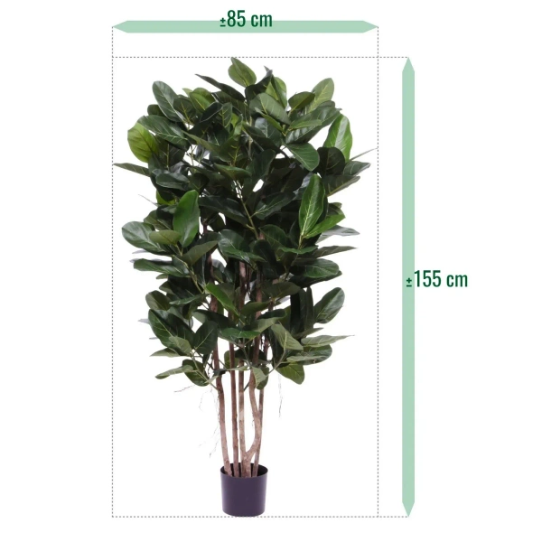 Sztuczny Fikus Audrey na drewnianych pniach 155 cm deluxe
