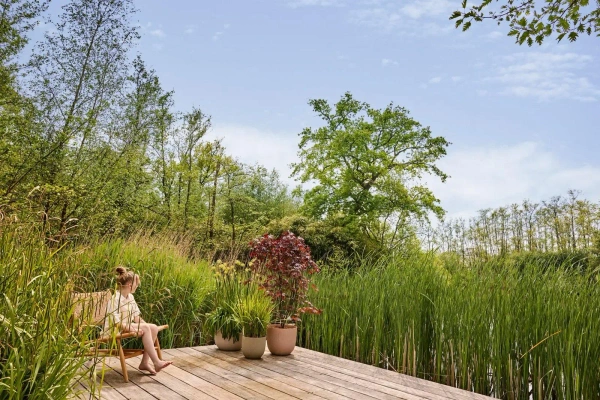 Sereh Round Elho 47 pastelowa osłonka beżowa mushroom beige