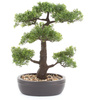 Sztuczne drzewko Bonsai Fikus mini 43 cm w brązowej doniczce