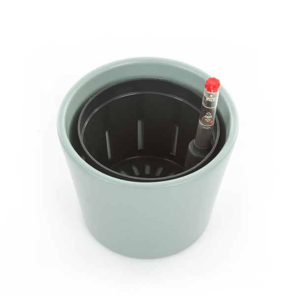 Zestaw do hydroponiki Leni 9/7 Vasa w miętowej osłonce ceramicznej