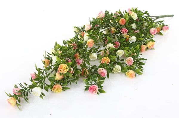 Sztuczna Róża pnącze 75 cm kwiaty kremowo-różowe