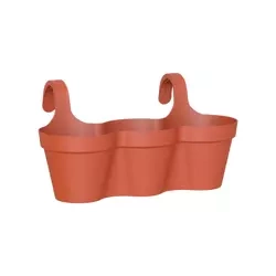 Capri Triple 54 doniczka podłużna na balkon terakota