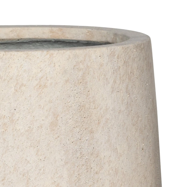 Harith High L 55/70 duża donica kamienna beżowa travertine