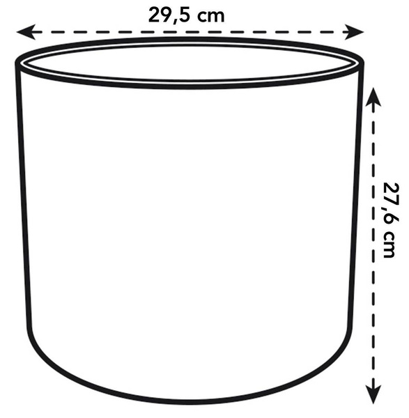 B. For Soft Round 30 cylindryczna doniczka biała