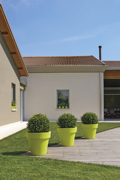 IKON 160/143 donica na duże drzewo grafitowa z rantem czarna perła