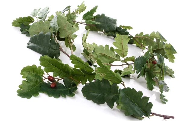 Sztuczne zielone liście Dębu pnącze girlanda 180 cm