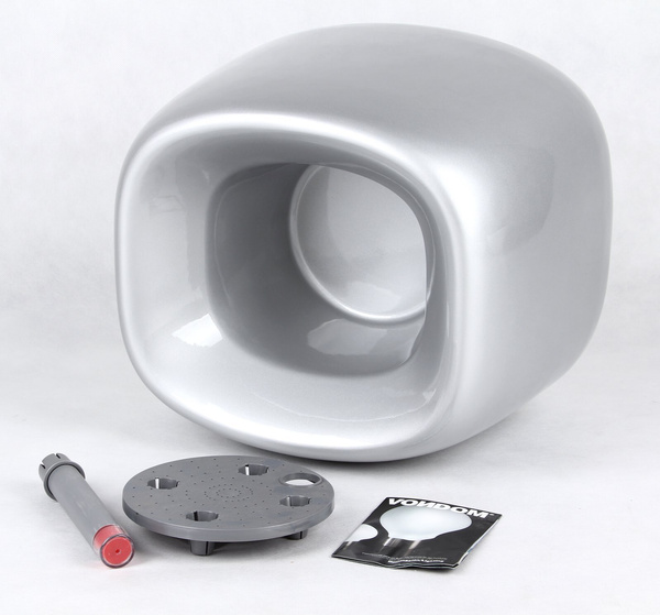 ORGANIC SQUARE 42x38/32 nowoczesna donica lakierowana srebrna na kółkach