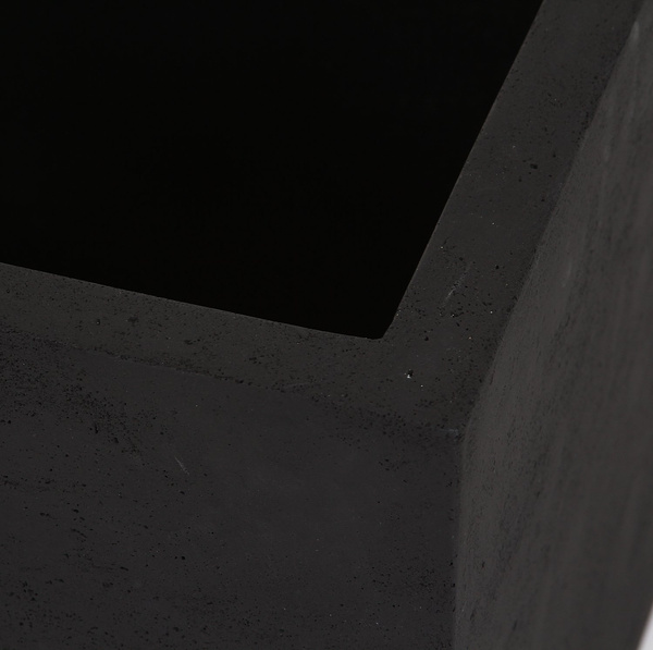 POLYSTONE donica kwadratowa 40x40/40 donica naturalna czarna