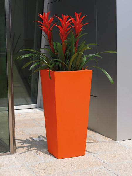 KIAM 35x35/75 donica kwadratowa wysoka pomarańczowa