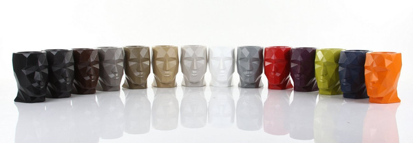 ADAN NANO Vondom 13x17/18 doniczka głowa brązowa