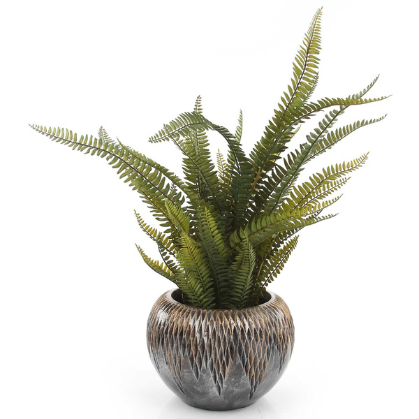 UNIVERSE COMET GLOBE 28/20 doniczka kula brązowa ręcznie zdobiona