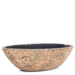 Clemente Oval 48x19/15 złota osłonka łódka ceramiczna