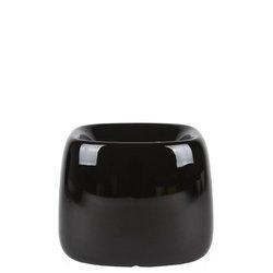 ORGANIC SQUARE 42x38/32 nowoczesna donica lakierowana czarna na kółkach