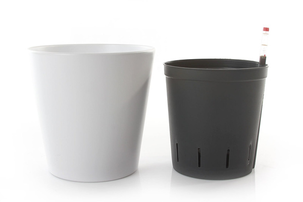 Zestaw do hydroponiki Leni 18/19 Vasa osłonka ceramiczna biała