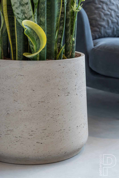 Patt XL 23/19,5 doniczka kamienna czarna black washed