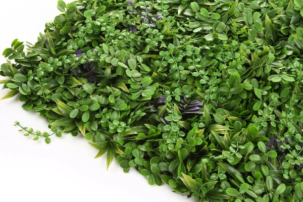 Sztuczny panel zielona ściana Premium 100x100 cm purpurowe liście