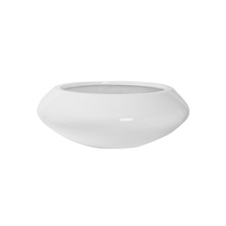 Tara L 80/30 płaska donica lakierowana biała połysk