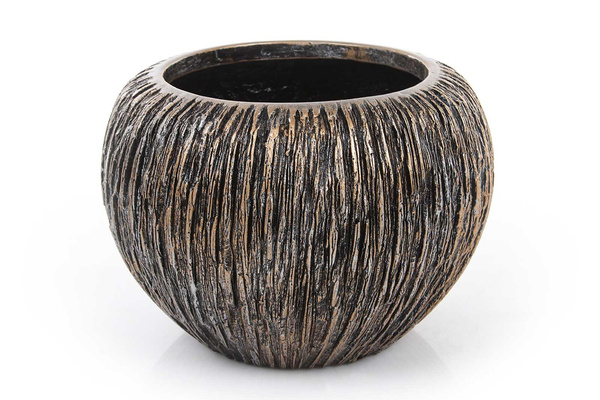 UNIVERSE WATERFALL GLOBE 39/27 ręcznie zdobiona donica kula brązowa