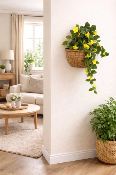 Sztuczna Petunia pnącze 80 cm deluxe żółte kwiaty