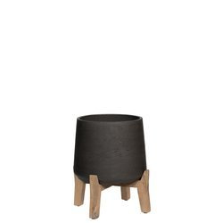 Patt M 20,5/21 czarna osłonka na niskim drewnianym stojaku