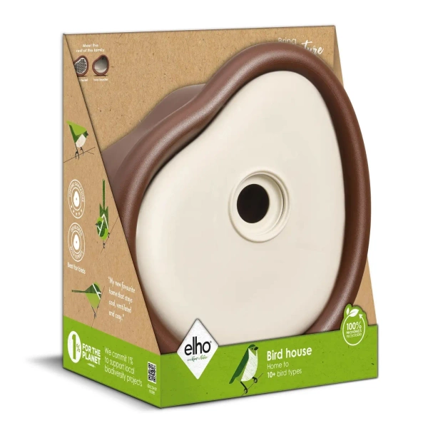 Organic domek dla ptaków brązowy chestnut brown