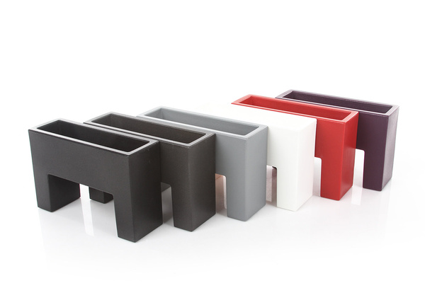 MURO NANO 25x8/16 designerska doniczka prostokątna śliwkowa