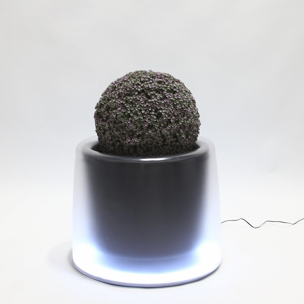 ICE LIGHT 54/43 czarna donica z podświetlanym dnem