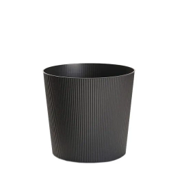 Fyre 40 antracytowa donica prążkowana na kółkach