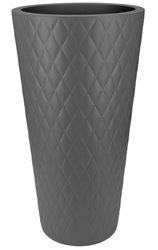 Pure Straight Crystal High 42/80 wysoka donica pikowana antracytowa