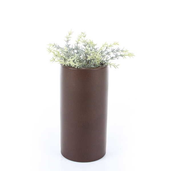 CILINDRO ALTO 14/28 doniczka cylindryczna brązowa