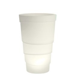 ZIG 50/76 wysoka donica podświetalna LED biały ciepły