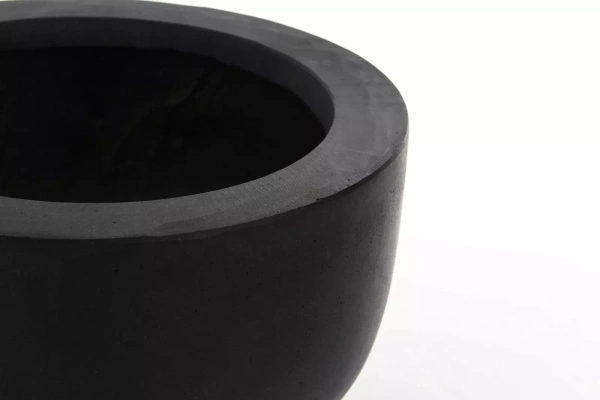 Sunny L 45/27 czarna donica płaska kamienna